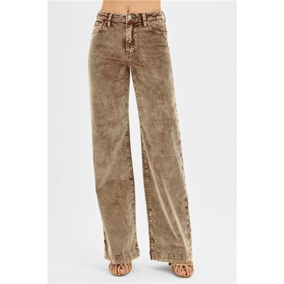 RISEN High Rise Wide Leg Corduroy Jeans - Picture 1 of 6